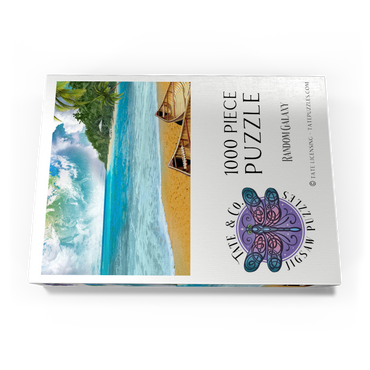 Darstellung des Puzzle Motivs Beach Vacation Paradise Getaway - Random Galaxy 1000 Puzzle Schachtel Ansicht3