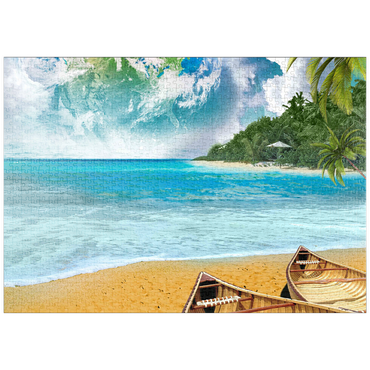 Darstellung des Puzzle Motivs puzzleplate Beach Vacation Paradise Getaway - Random Galaxy 1000 Puzzle