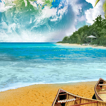 Darstellung des Puzzle Motivs Beach Vacation Paradise Getaway - Random Galaxy 1000 Puzzle 3D Modell