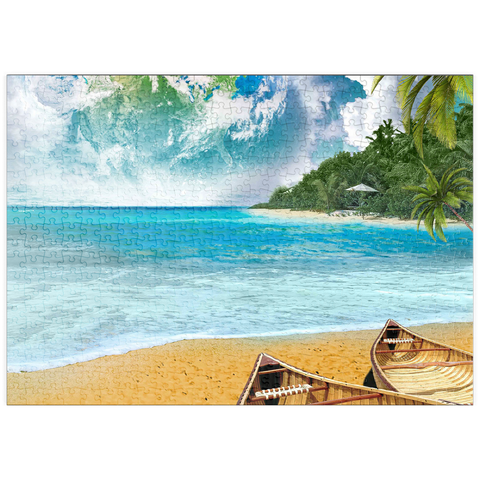 Darstellung des Puzzle Motivs Beach Vacation Paradise Getaway - Random Galaxy puzzleplate Beach Vacation Paradise Getaway - Random Galaxy 500 Puzzle