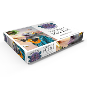 Darstellung des Puzzle Motivs Aloha Opossum Enjoying Hawaiian Vibes - Random Galaxy - Puzzleteile: 500