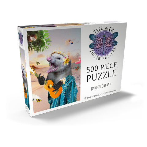 Darstellung des Puzzle Motivs Aloha Opossum Enjoying Hawaiian Vibes - Random Galaxy Aloha Opossum Enjoying Hawaiian Vibes - Random Galaxy 500 Puzzle Schachtel Ansicht2