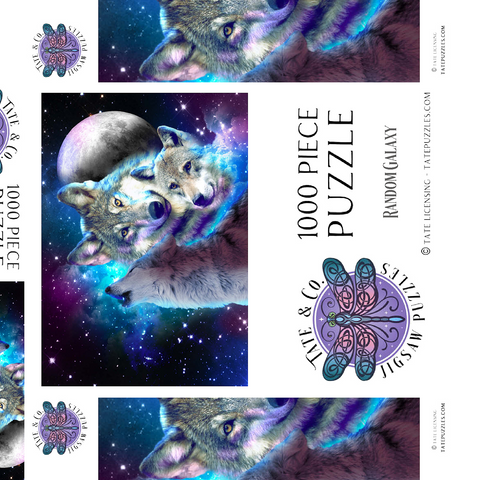 Darstellung des Puzzle Motivs Interstellar Wolf Pack of the Cosmic Skies - Random Galaxy Interstellar Wolf Pack of the Cosmic Skies - Random Galaxy 1000 Puzzle Schachtel 3D Modell