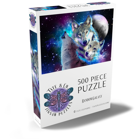Darstellung des Puzzle Motivs Interstellar Wolf Pack of the Cosmic Skies - Random Galaxy Interstellar Wolf Pack of the Cosmic Skies - Random Galaxy 500 Puzzle Schachtel Ansicht2