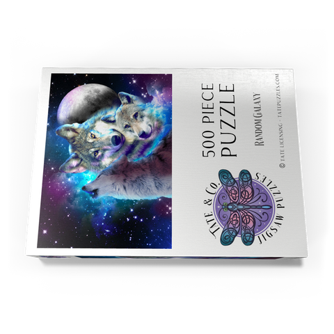 Darstellung des Puzzle Motivs Interstellar Wolf Pack of the Cosmic Skies - Random Galaxy Interstellar Wolf Pack of the Cosmic Skies - Random Galaxy 500 Puzzle Schachtel Ansicht3