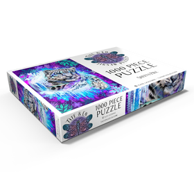 Alternative Darstellung des Puzzle-Motivs Snow Leopard Animal Spirit - Sheena Pike – Puzzleteile: 1000