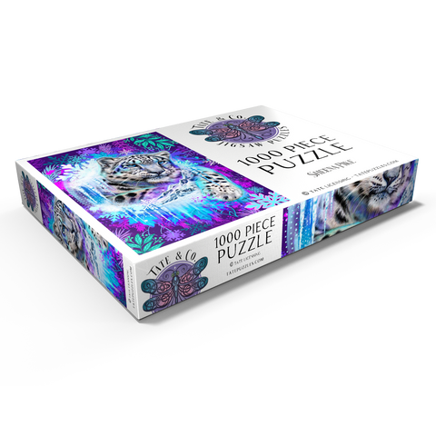 Darstellung des Puzzle Motivs Snow Leopard Animal Spirit - Sheena Pike Snow Leopard Animal Spirit - Sheena Pike 1000 Puzzle Schachtel Ansicht1