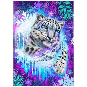 Darstellung des Puzzle-Motivs Snow Leopard Animal Spirit - Sheena Pike – Puzzleteile: 1000