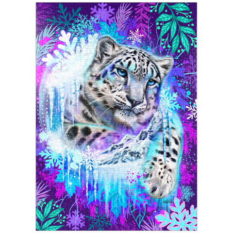 Darstellung des Puzzle Motivs Snow Leopard Animal Spirit - Sheena Pike puzzleplate Snow Leopard Animal Spirit - Sheena Pike 1000 Puzzle