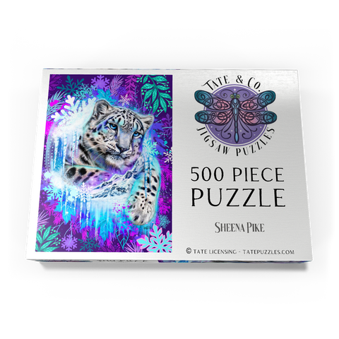 Darstellung des Puzzle Motivs Snow Leopard Animal Spirit - Sheena Pike Snow Leopard Animal Spirit - Sheena Pike 500 Puzzle Schachtel Ansicht3