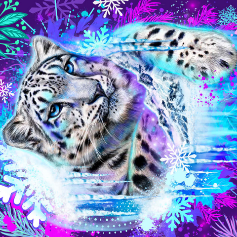 Darstellung des Puzzle Motivs Snow Leopard Animal Spirit - Sheena Pike Snow Leopard Animal Spirit - Sheena Pike 500 Puzzle 3D Modell