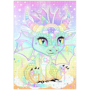 Darstellung des Puzzle Motivs puzzleplate Sweet Pastel Lil Dragon - Sheena Pike  1000 Puzzle