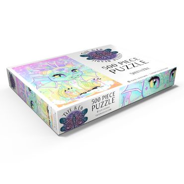 Darstellung des Puzzle Motivs Sweet Pastel Lil Dragon - Sheena Pike  500 Puzzle Schachtel Ansicht1