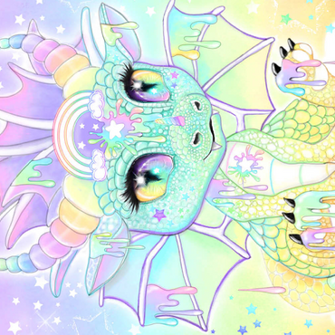Darstellung des Puzzle Motivs Sweet Pastel Lil Dragon - Sheena Pike  500 Puzzle 3D Modell