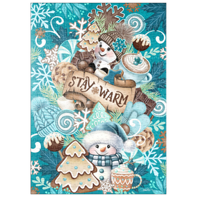 Darstellung des Puzzle Motivs Sweet Snowman Christmas Stack - Sheena Pike - Puzzleteile: 500
