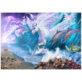 Darstellung des Puzzle Motivs Strength and Grace Ocean Horse - Jeff Haynie - Puzzleteile: 1000