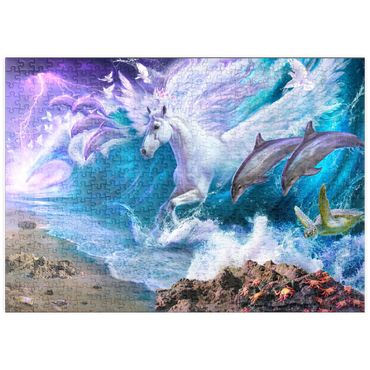 Darstellung des Puzzle Motivs puzzleplate Strength and Grace Ocean Horse - Jeff Haynie 500 Puzzle