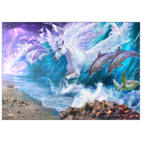 Darstellung des Puzzle Motivs Strength and Grace Ocean Horse - Jeff Haynie puzzleplate Strength and Grace Ocean Horse - Jeff Haynie 500 Puzzle
