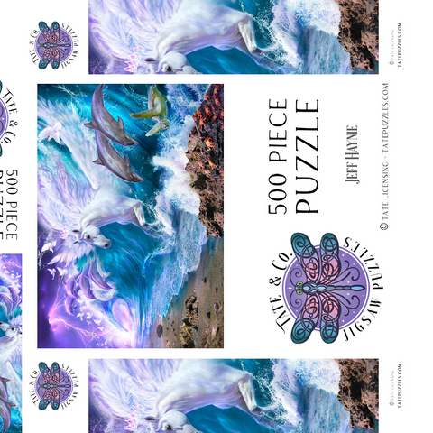 Darstellung des Puzzle Motivs Strength and Grace Ocean Horse - Jeff Haynie Strength and Grace Ocean Horse - Jeff Haynie 500 Puzzle Schachtel 3D Modell