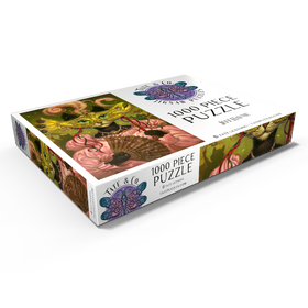 Darstellung des Puzzle Motivs Incatneato Mardi Gras Cat - Jeff Haynie - Puzzleteile: 1000