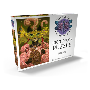 Darstellung des Puzzle Motivs Incatneato Mardi Gras Cat - Jeff Haynie 1000 Puzzle Schachtel Ansicht2