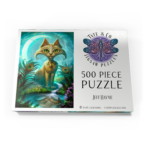 Darstellung des Puzzle Motivs Reflections Cat Green Reflection Pool - Jeff Haynie Reflections Cat Green Reflection Pool - Jeff Haynie 500 Puzzle Schachtel Ansicht3