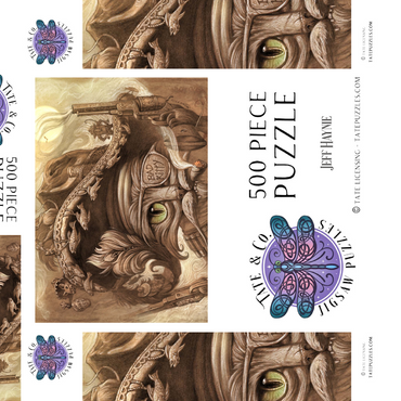 Darstellung des Puzzle Motivs El Gato Loco Bandito Cat - Jeff Haynie 500 Puzzle Schachtel 3D Modell