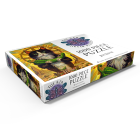 Alternative Darstellung des Puzzle-Motivs Green Chile Cat - Jeff Haynie – Puzzleteile: 1000