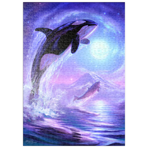 Darstellung des Puzzle Motivs Orca Dreams - Jeff Haynie puzzleplate Orca Dreams - Jeff Haynie 500 Puzzle