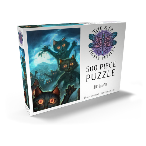Darstellung des Puzzle Motivs Zombie Cats - Jeff Haynie Zombie Cats - Jeff Haynie 500 Puzzle Schachtel Ansicht2