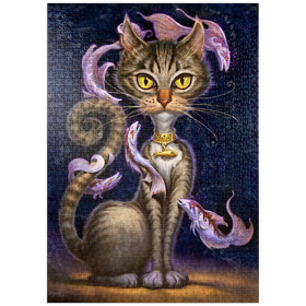 Darstellung des Puzzle-Motivs Feline Fantasy Cat - Jeff Haynie – Puzzleteile: 1000