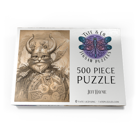 Darstellung des Puzzle Motivs Hagar The Hairy Viking Cat - Jeff Haynie Hagar The Hairy Viking Cat - Jeff Haynie 500 Puzzle Schachtel Ansicht3