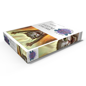 Darstellung des Puzzle Motivs Psycho Cat - Jeff Haynie - Puzzleteile: 1000