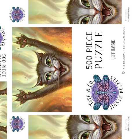 Darstellung des Puzzle Motivs Psycho Cat - Jeff Haynie Psycho Cat - Jeff Haynie 500 Puzzle Schachtel 3D Modell