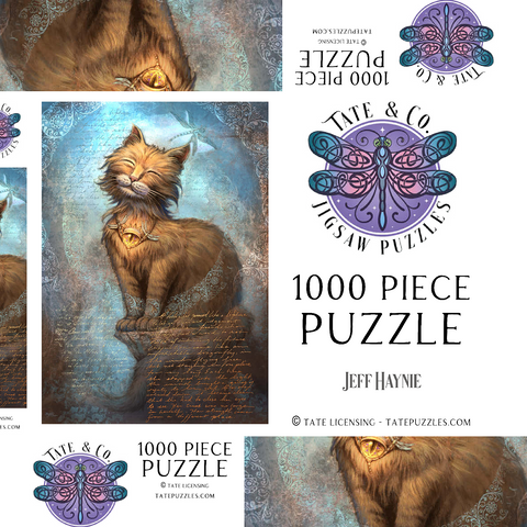 Darstellung des Puzzle Motivs Eyes Of Faith Praying Cat - Jeff Haynie Eyes Of Faith Praying Cat - Jeff Haynie 1000 Puzzle Schachtel 3D Modell