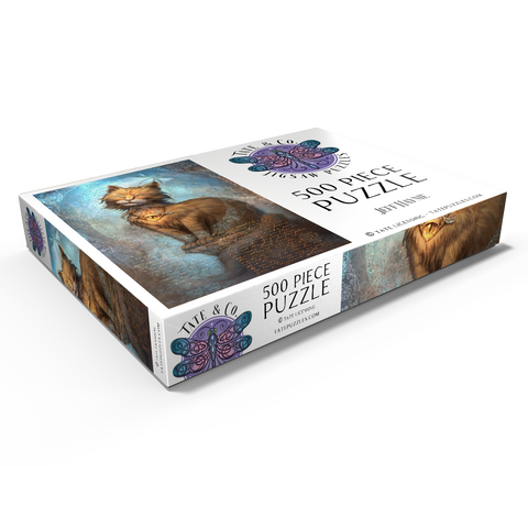 Darstellung des Puzzle Motivs Eyes Of Faith Praying Cat - Jeff Haynie Eyes Of Faith Praying Cat - Jeff Haynie 500 Puzzle Schachtel Ansicht1