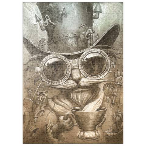 Darstellung des Puzzle Motivs Steampunk Cat Daddy - Jeff Haynie puzzleplate Steampunk Cat Daddy - Jeff Haynie 500 Puzzle