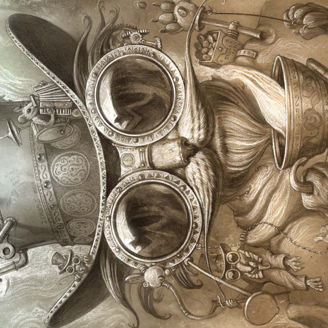 Darstellung des Puzzle Motivs Steampunk Cat Daddy - Jeff Haynie Steampunk Cat Daddy - Jeff Haynie 500 Puzzle 3D Modell