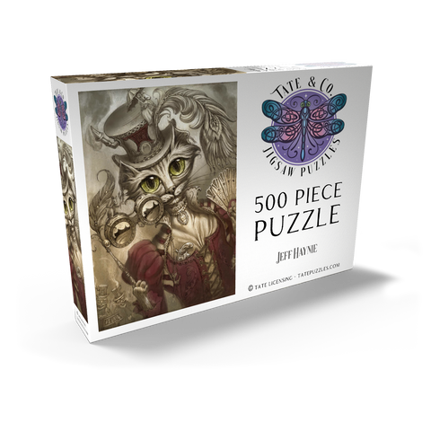 Darstellung des Puzzle Motivs Lady Steam Steampunk Cat - Jeff Haynie Lady Steam Steampunk Cat - Jeff Haynie 500 Puzzle Schachtel Ansicht2