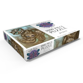 Alternative Darstellung des Puzzle-Motivs PurrMaid Mermaid Cat - Jeff Haynie – Puzzleteile: 1000
