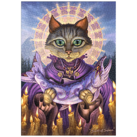 Darstellung des Puzzle Motivs Saint Of Salmons Cat - Jeff Haynie - Puzzleteile: 1000