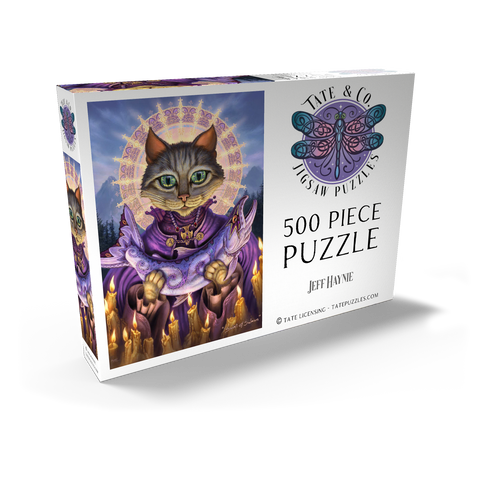 Darstellung des Puzzle Motivs Saint Of Salmons Cat - Jeff Haynie Saint Of Salmons Cat - Jeff Haynie 500 Puzzle Schachtel Ansicht2