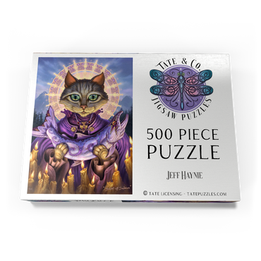 Darstellung des Puzzle Motivs Saint Of Salmons Cat - Jeff Haynie 500 Puzzle Schachtel Ansicht3