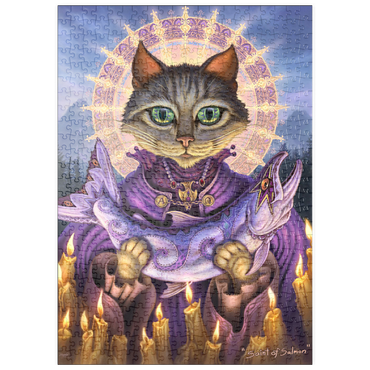Darstellung des Puzzle Motivs puzzleplate Saint Of Salmons Cat - Jeff Haynie 500 Puzzle