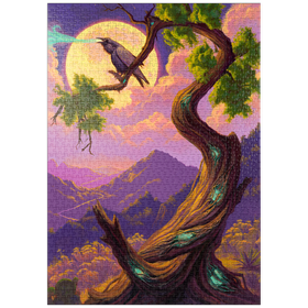 Darstellung des Puzzle-Motivs Answer The Call Mystical Raven Tree - Jeff Haynie – Puzzleteile: 1000