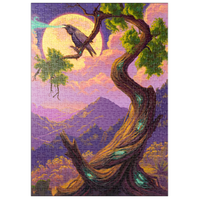 Darstellung des Puzzle-Motivs Answer The Call Mystical Raven Tree - Jeff Haynie – Puzzleteile: 500
