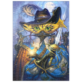 Darstellung des Puzzle-Motivs Cavalier Cat Musketeer - Jeff Haynie – Puzzleteile: 500