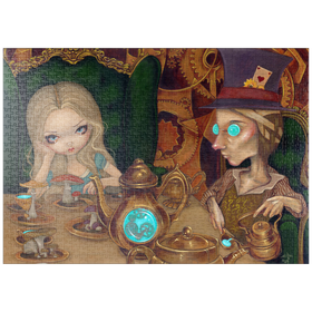 Darstellung des Puzzle-Motivs Alice and the Mad Hatter - Jasmine Becket-Griffith – Puzzleteile: 1000