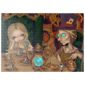 Darstellung des Puzzle-Motivs Alice and the Mad Hatter - Jasmine Becket-Griffith – Puzzleteile: 500