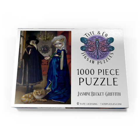 Darstellung des Puzzle Motivs Alice in a Van Eyck Portrait - Jasmine Becket-Griffith Alice in a Van Eyck Portrait - Jasmine Becket-Griffith 1000 Puzzle Schachtel Ansicht3